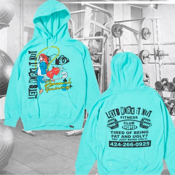 Open 925 Men's Hoodie Work it Out Hoodie Unisex - Picture 7 of 7